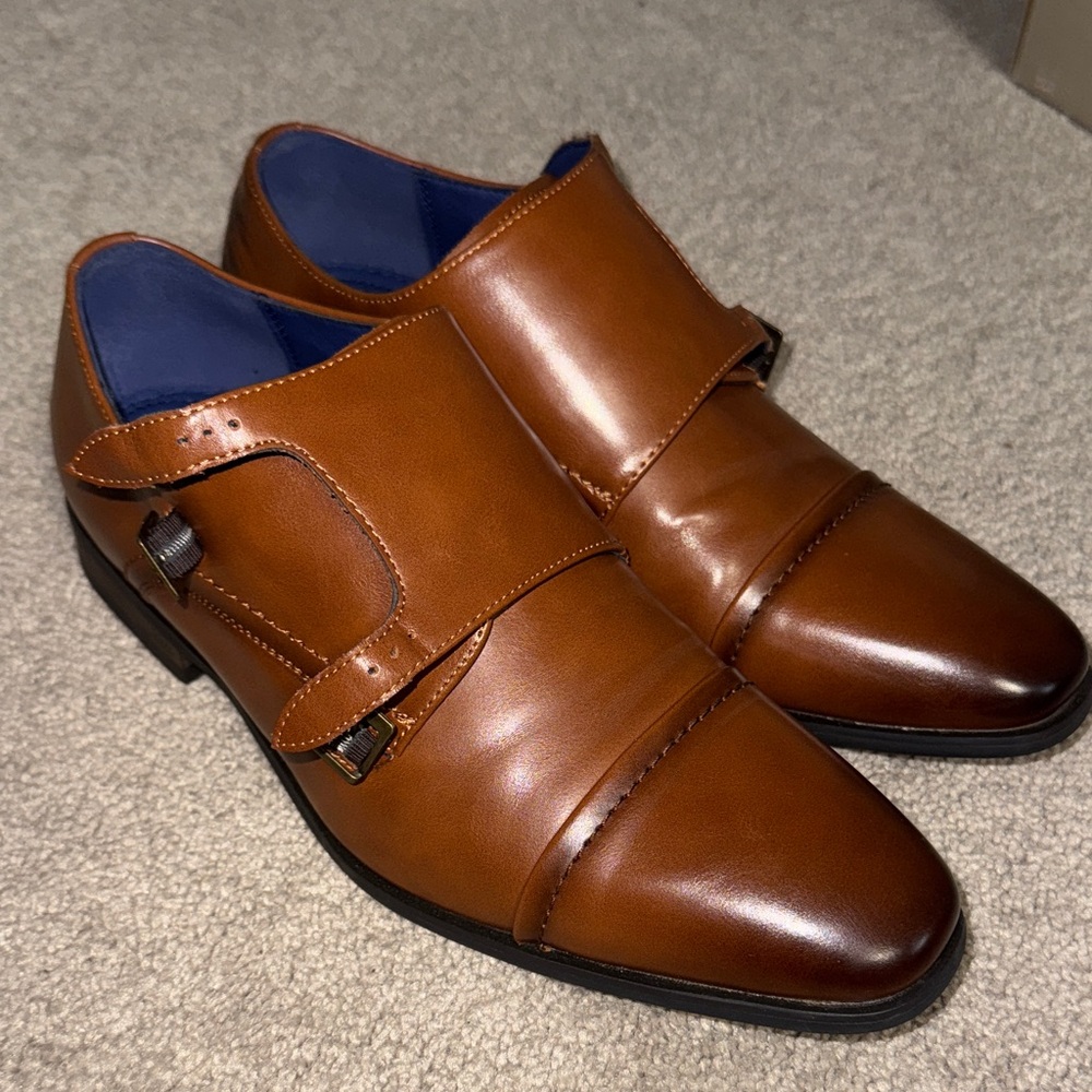 Bruno Marc Men's Brown Leather Dress Shoes
